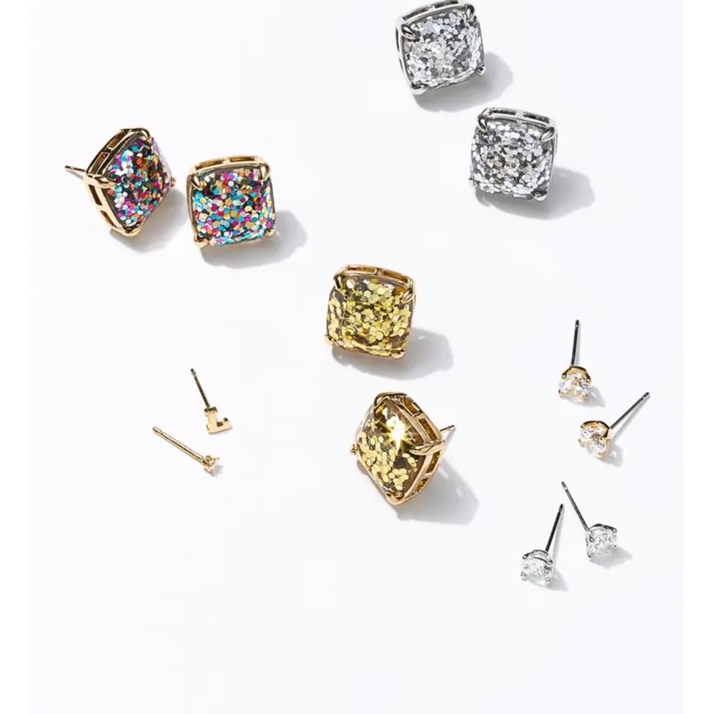 Kate Spade Gold Glitter Cushion Studs